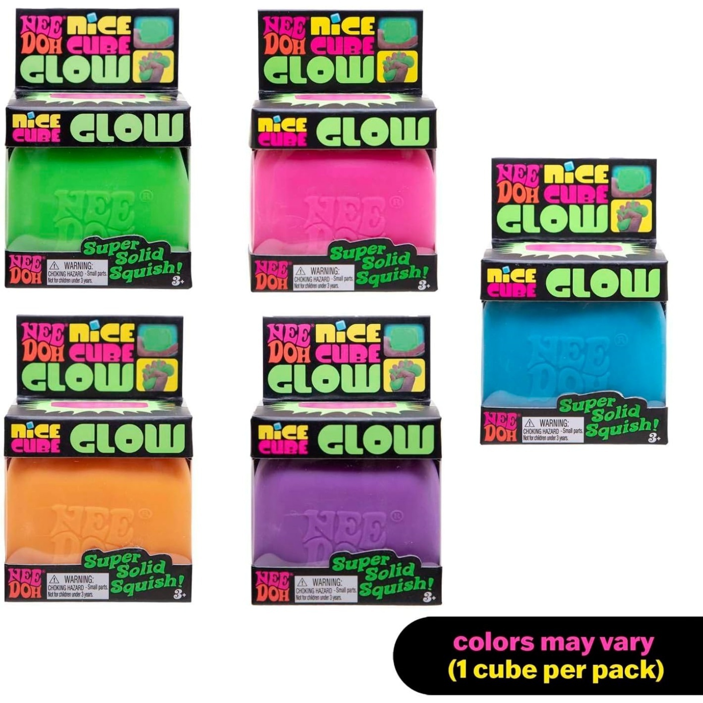NeeDoh Nice Cube Glow ?C Glows in the Dark ?C Assorted - Image 2