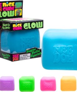 Schylling NeeDoh Nice Cube Glow - Squeeze Toy with a Super Solid Squish