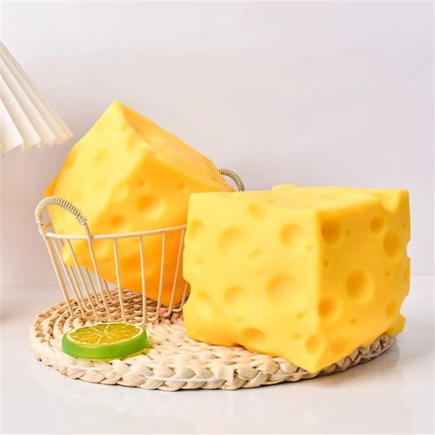 10cm Giant Cheese Squishy Toy.Slow-Rebound Shapeable Squeeze Ball. Realistic Sensory Fidget Toy.Sensory Fidget Toy for Stress Relief. Anxiety Relief Gift for Adults - Image 6