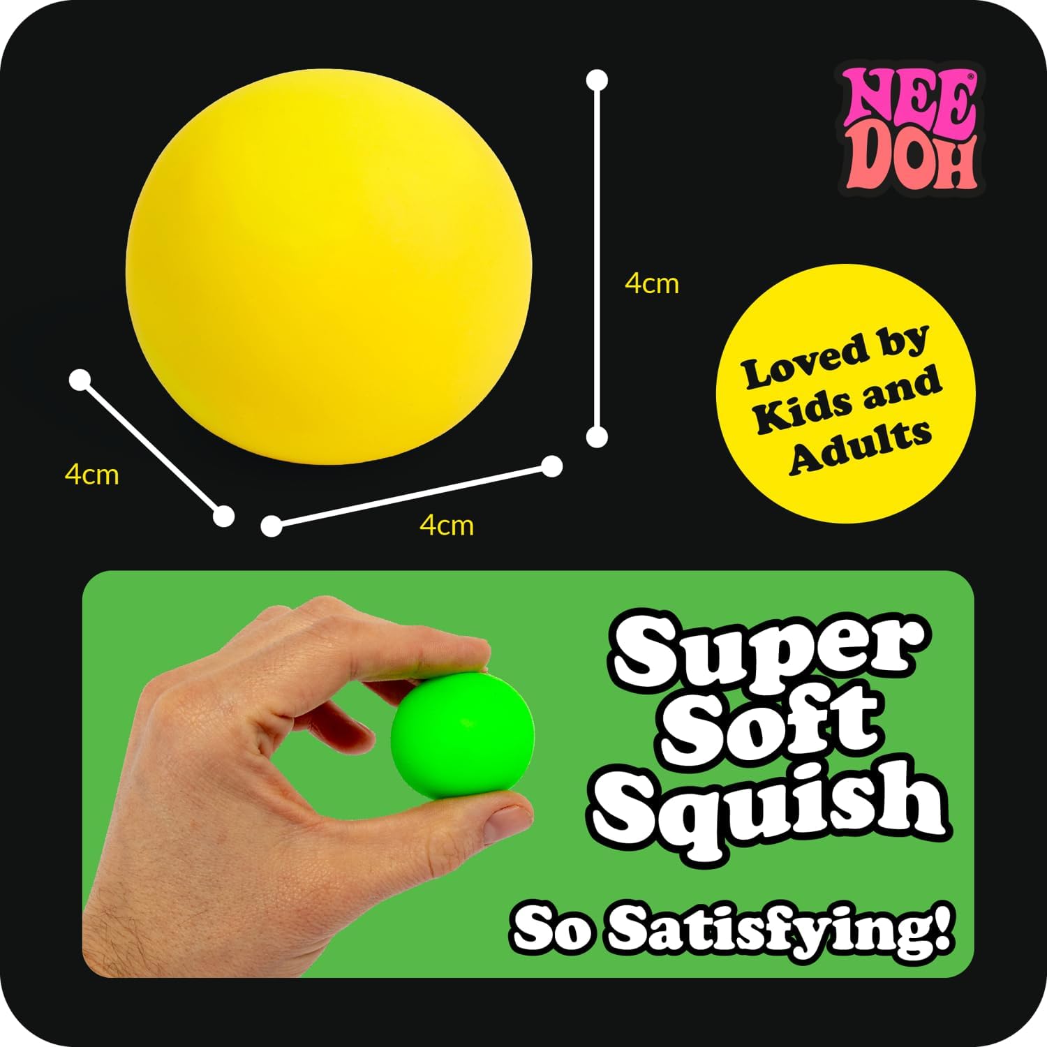 Schylling NeeDoh Rainboh Teenie - Sensory Squeeze Toy - Contains 6 Mini Groovy Globs - 1.5 Wide - Multicolored - Image 8