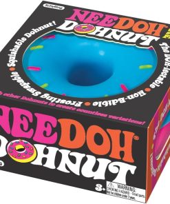 Schylling NeeDoh Dohnuts - Sensory Fidget Toy - Assorted Colors - Ages 3 to Adult (Pack of 1)