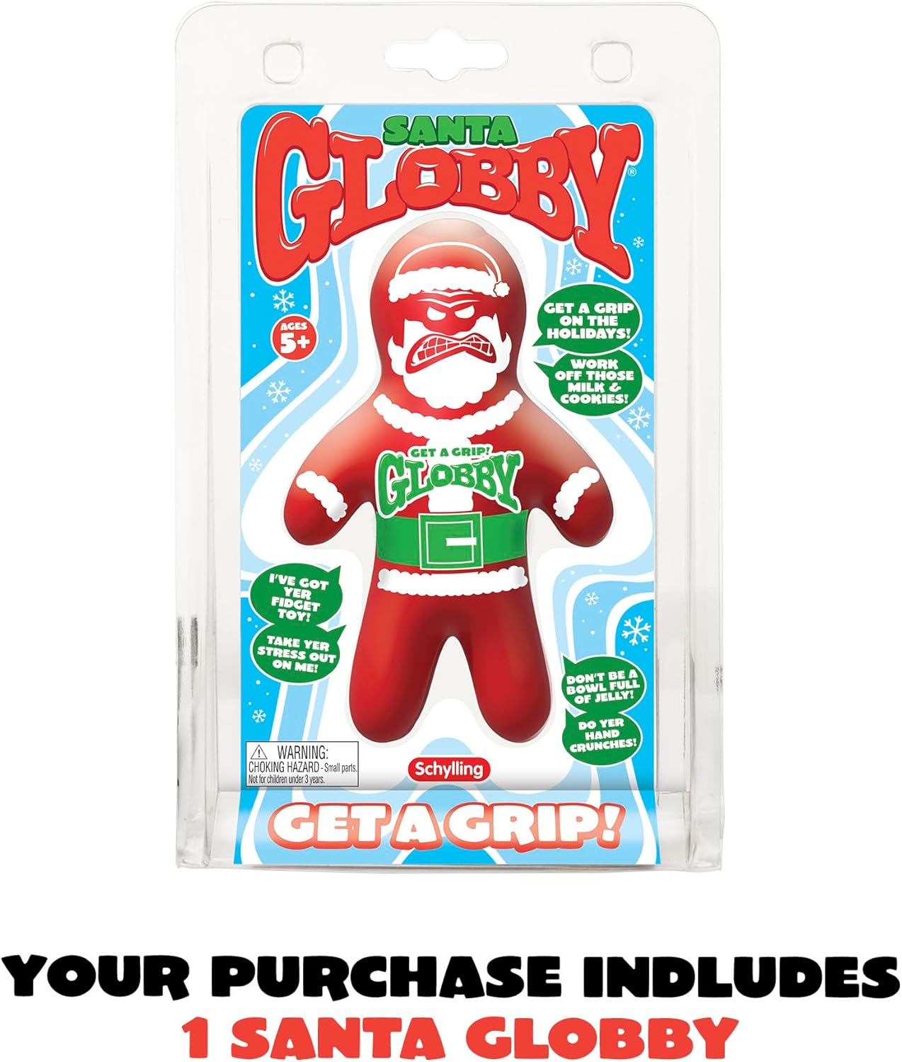 Schylling NeeDoh - Squishmas 2024 - Santa Globby - One Per Box - Image 2