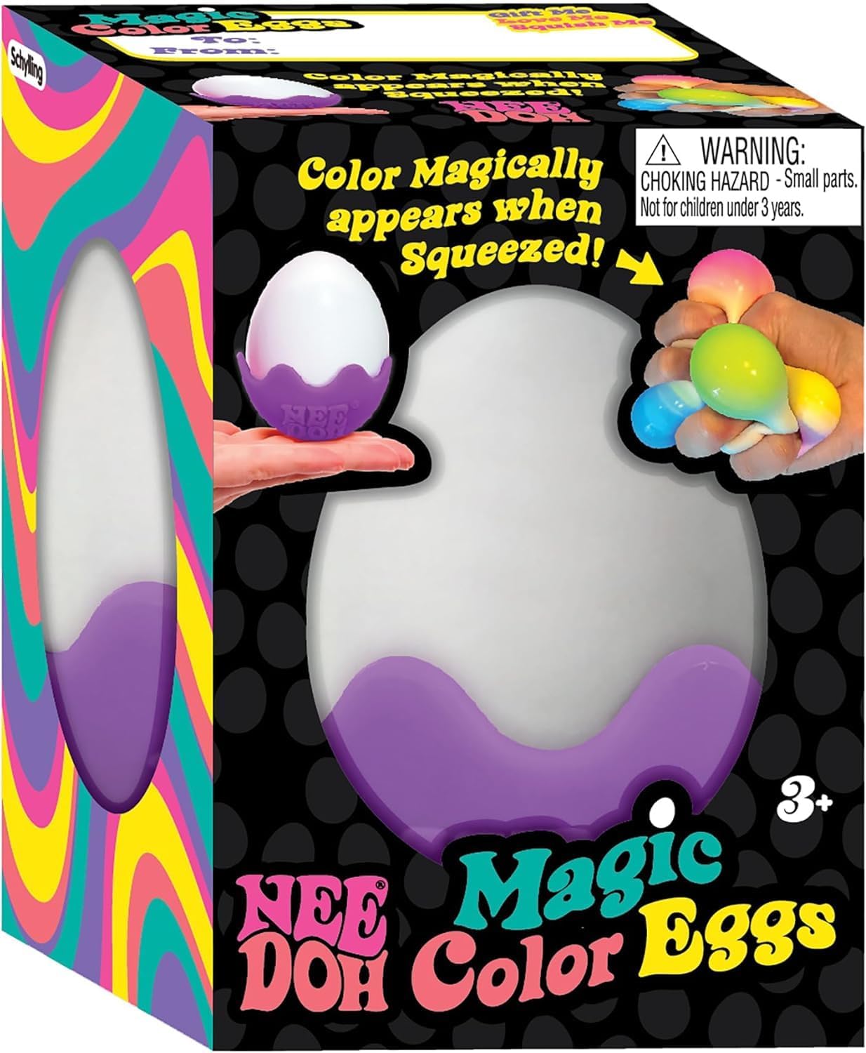 Schylling NeeDoh Magic Color Egg Groovy Glob Trio: Easter Fun - Assorted Colors Gift Set - 3 Pack - Image 7