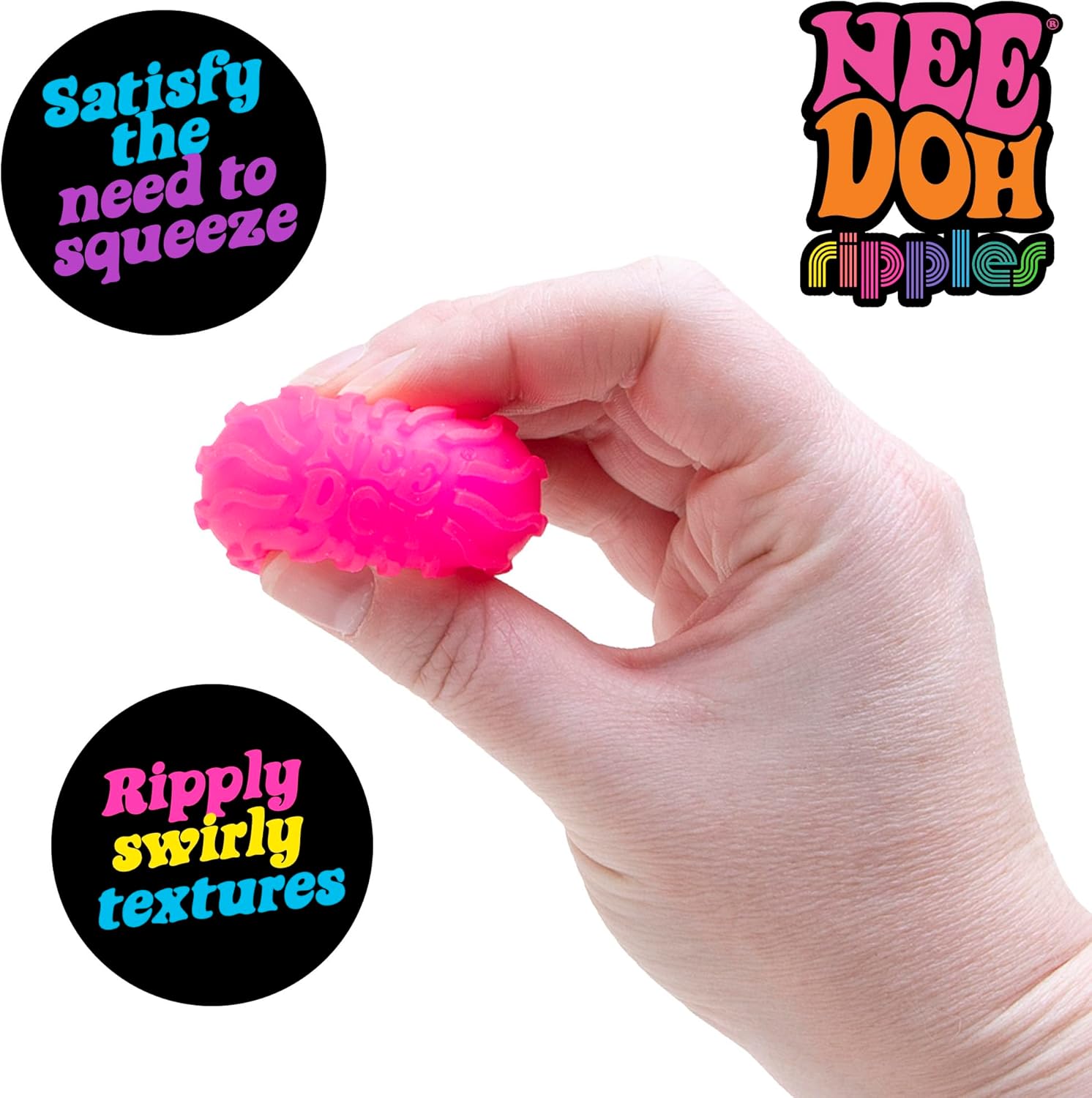 NeeDoh Teenie 10-Pack - 5 Styles of Teenie Squishies- Nice Ice Baby. Original. Swirl. Ripples. Glow - Ages 3 and Up - 10 Teenies Per Pack - Image 6