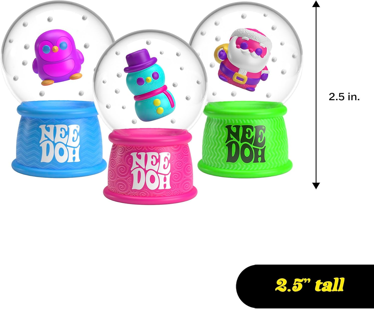 Schylling NeeDoh Squishmas Squish N' Snow Globes - Christmas Squeeze Toy - Assorted Colors - Ages 3 to Adult (Pack of 1) - Image 3