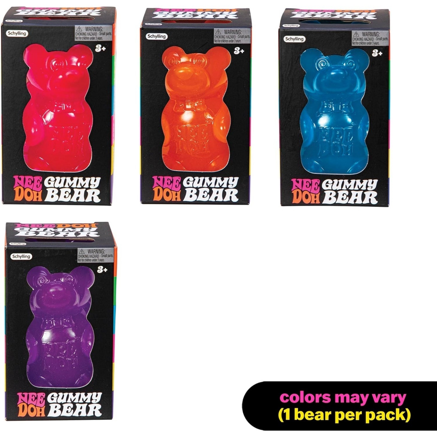 NeeDoh Gummy Bear - Jelly Sensory Toy - 3.5” - Image 2